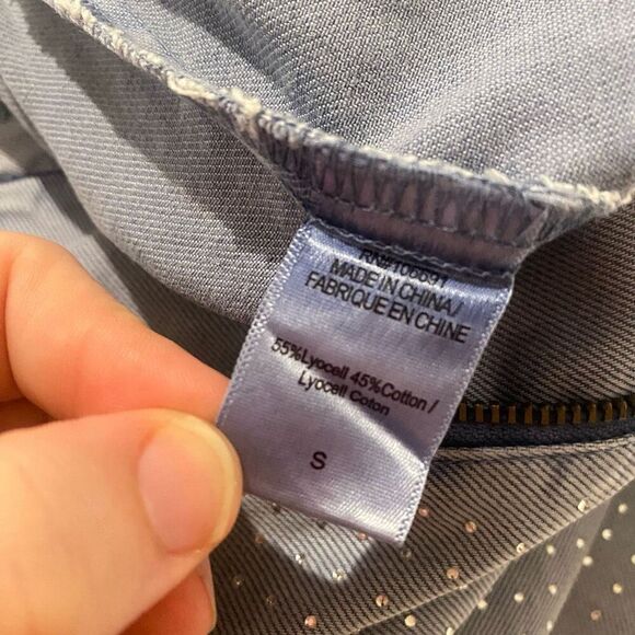 YFB Rhinestone Concert Ryker Wide Leg High Rise Jeans in Blue Small - Picture 8 of 9